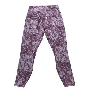 Gaiam Crossover Pink Tie Dye Leggings Size Large